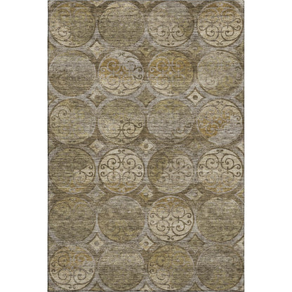 Premium Machine Washable Mayfield AMF738 Brown 3' x 5' Rug