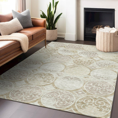 Premium Machine Washable Mayfield AMF738 Ivory 3' x 5' Rug