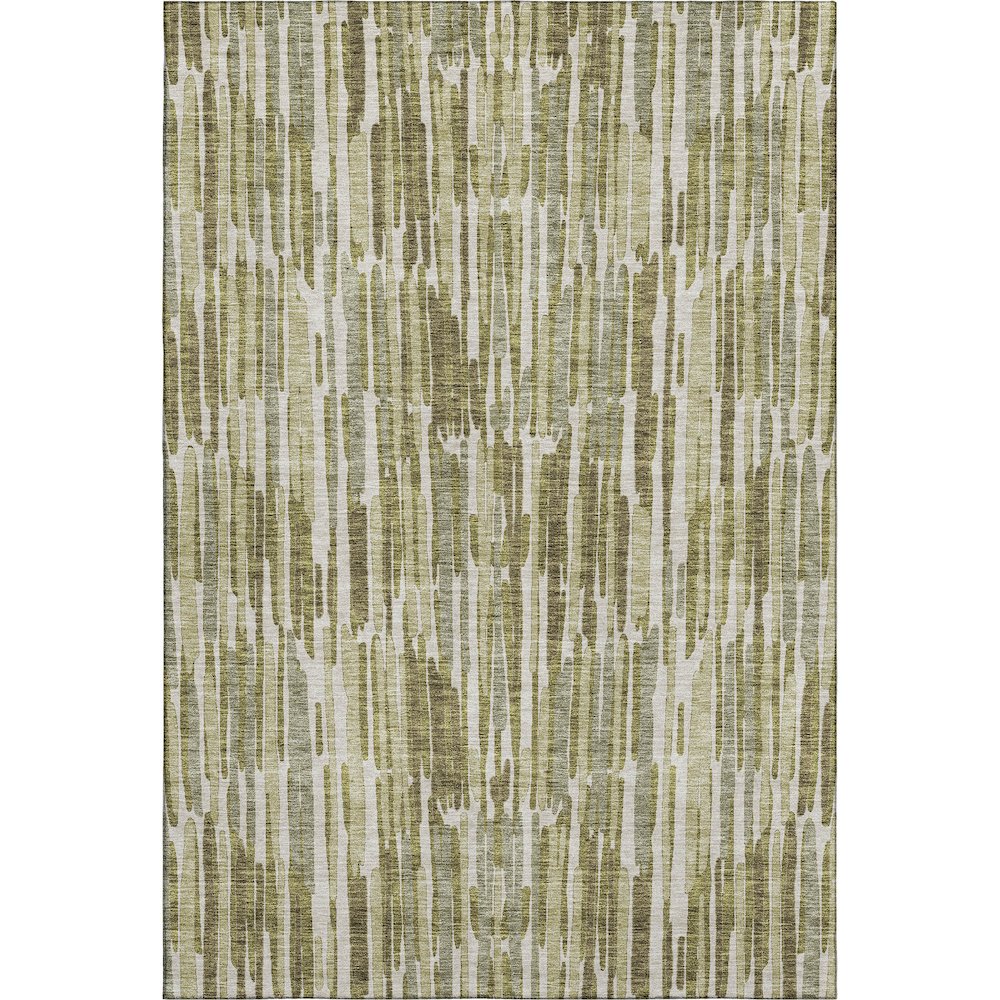 Premium Machine Washable Mayfield AMF739 Olive 3' x 5' Rug