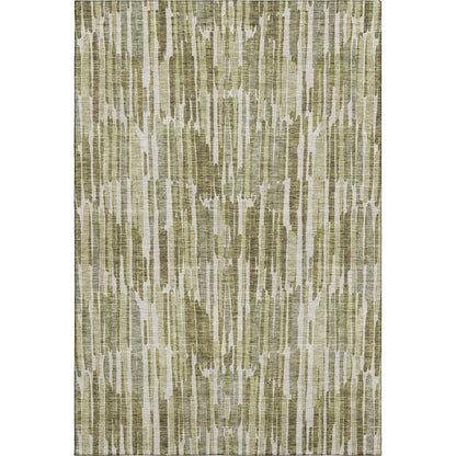 Premium Machine Washable Mayfield AMF739 Olive 3' x 5' Rug