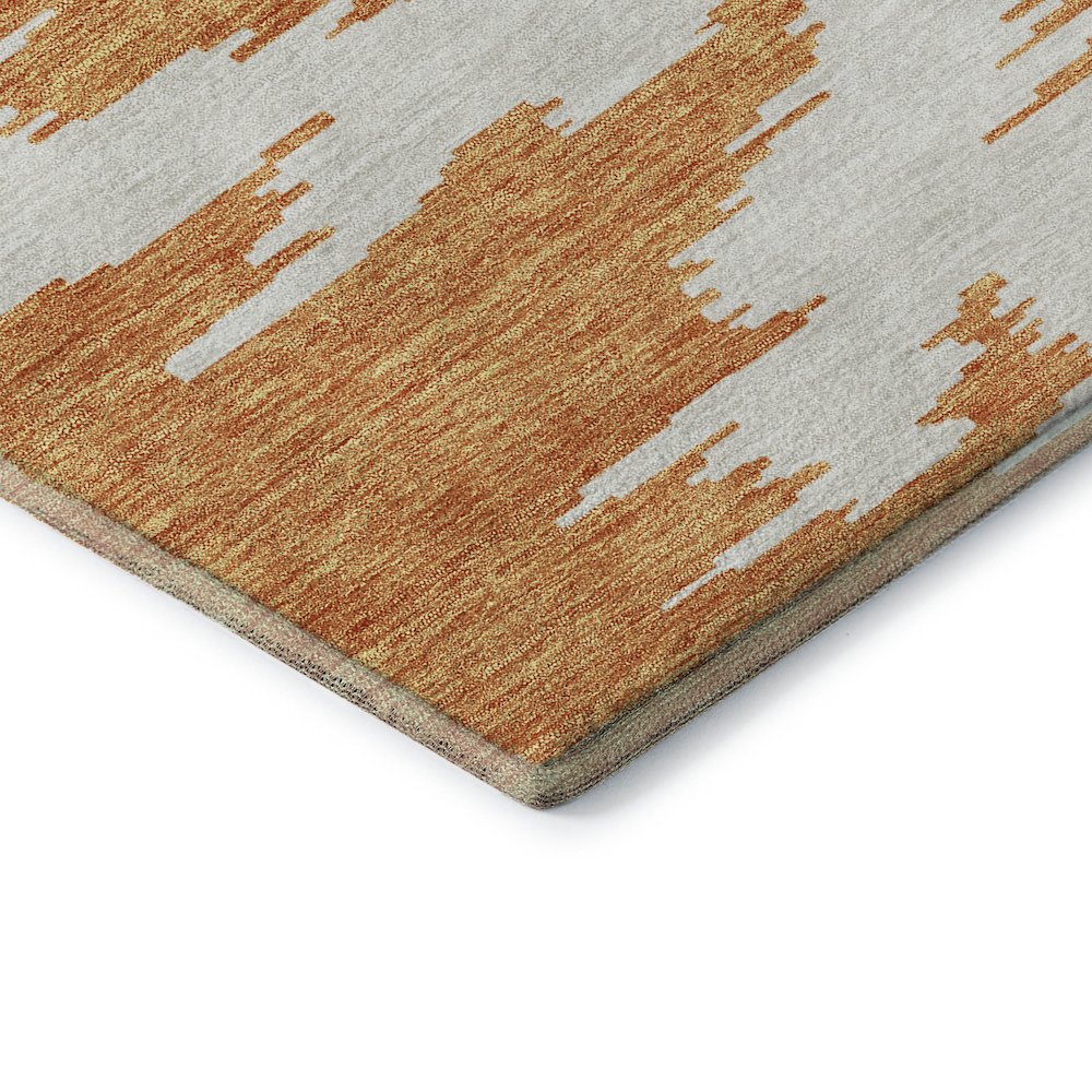 Premium Machine Washable Mayfield AMF746 Orange 2'3" x 7'6" Runner Rug