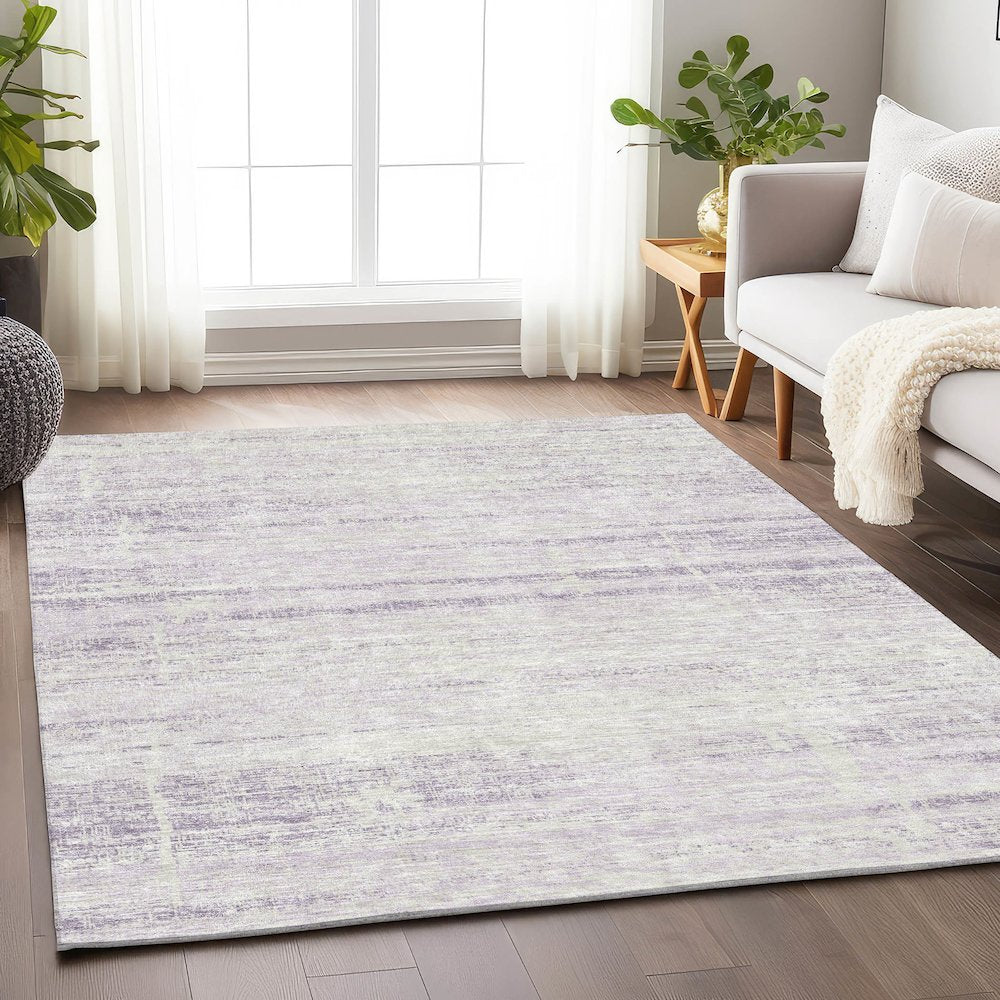 Premium Machine Washable Mayfield AMF747 Lavender 3' x 5' Rug