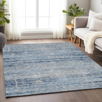 Premium Machine Washable Mayfield AMF747 Sky 3' x 5' Rug