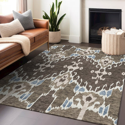 Premium Machine Washable Mayfield AMF748 Fudge 3' x 5' Rug