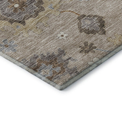 Premium Machine Washable Mayfield AMF753 Taupe 2'3" x 7'6" Runner Rug