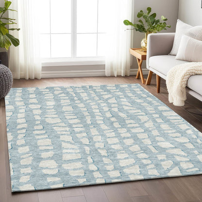 Premium Machine Washable Mayfield AMF754 Sky 3' x 5' Rug