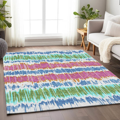 Premium Machine Washable Mayfield AMF755 White 3' x 5' Rug