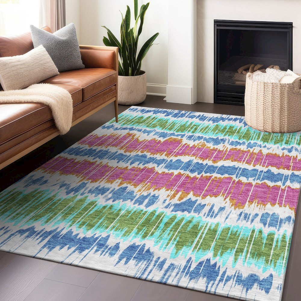 Premium Machine Washable Mayfield AMF755 White 3' x 5' Rug