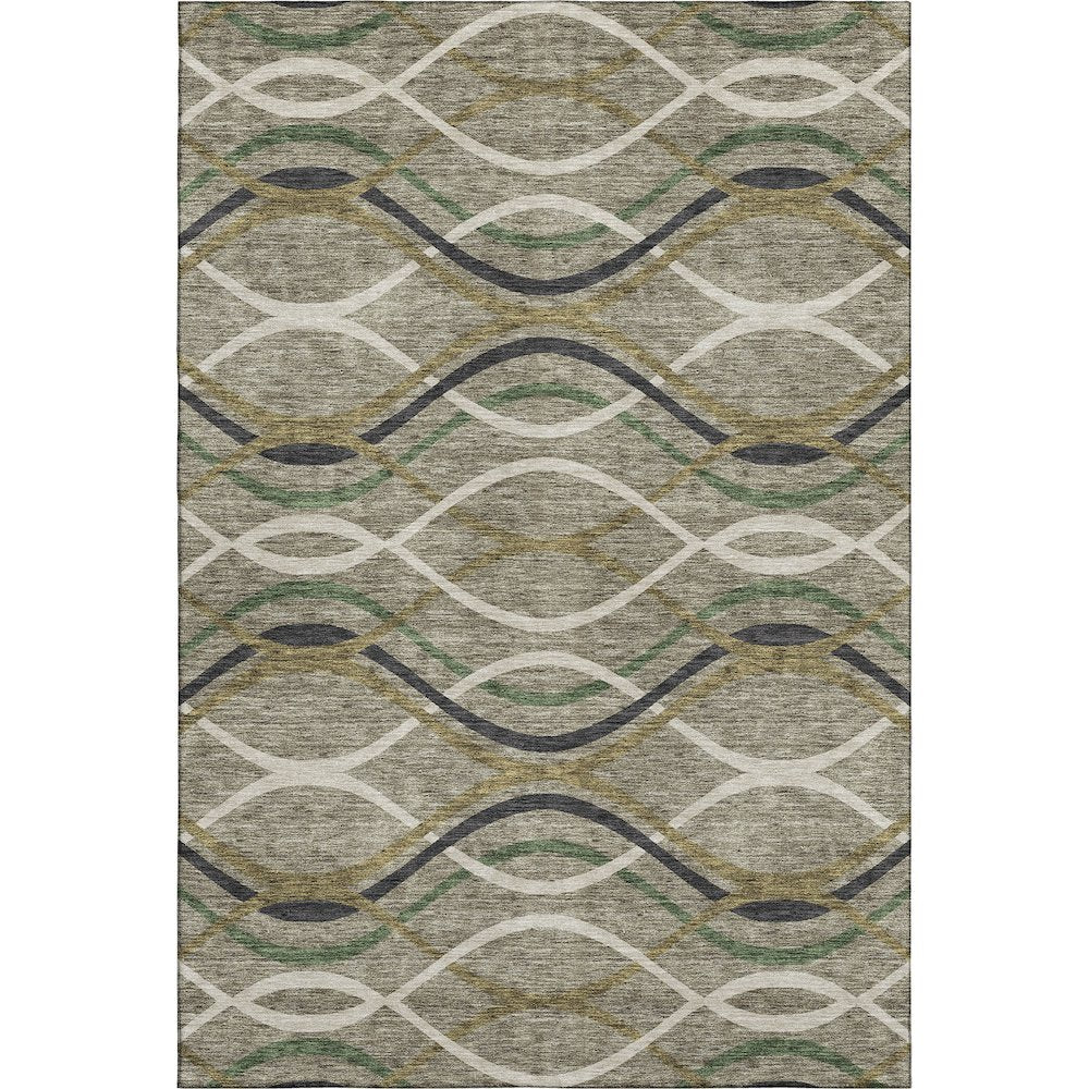 Premium Machine Washable Mayfield AMF757 Taupe 3' x 5' Rug