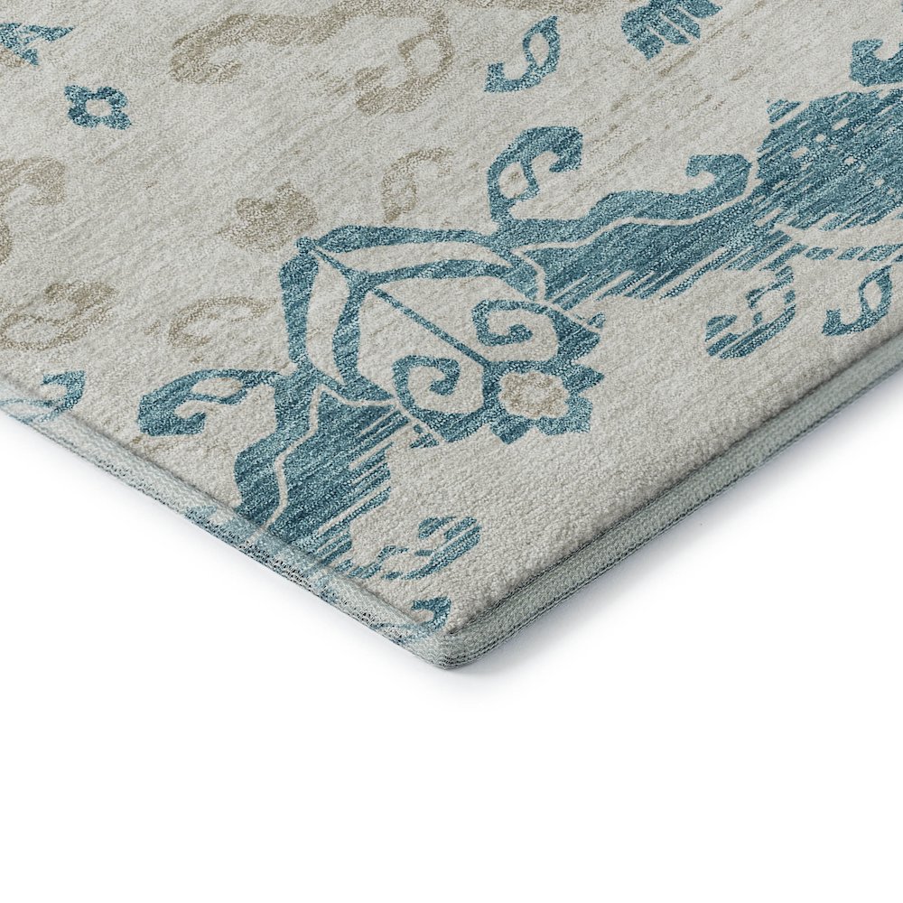 Premium Machine Washable Mayfield AMF759 Teal 2'3" x 7'6" Runner Rug