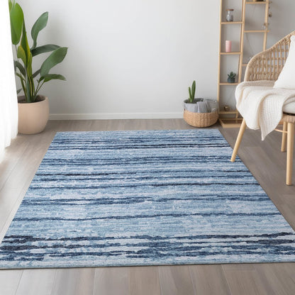Premium Machine Washable Mayfield  Blue 3' x 5' Rug