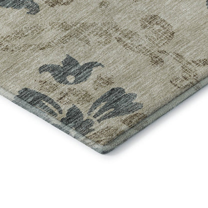 Premium Machine Washable Mayfield AMF762 Beige 2'3" x 7'6" Runner Rug