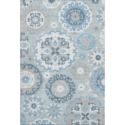 Premium Machine Washable Mayfield AMF763 Sky 3' x 5' Rug