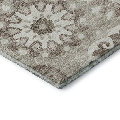 Premium Machine Washable Mayfield AMF763 Taupe 2'3" x 7'6" Runner Rug