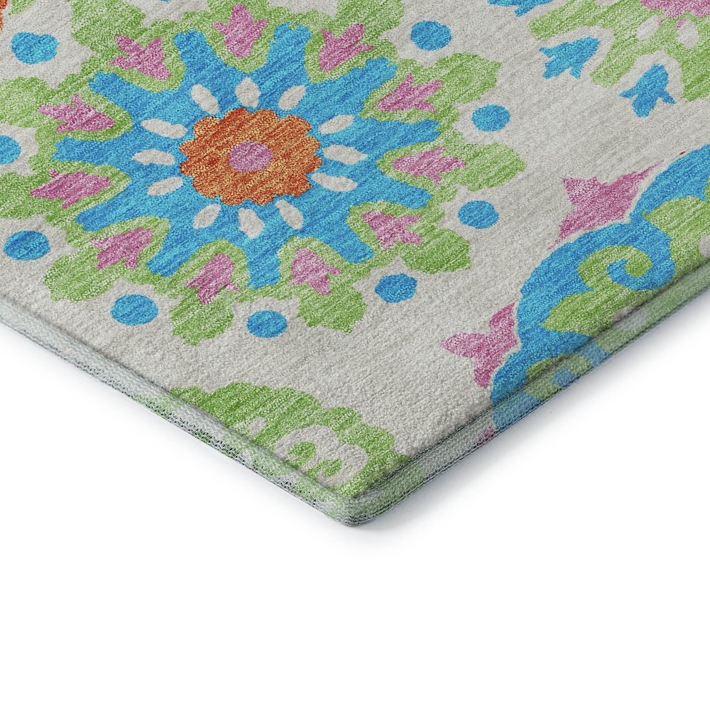 Premium Machine Washable Mayfield AMF763 White 2'3" x 7'6" Runner Rug