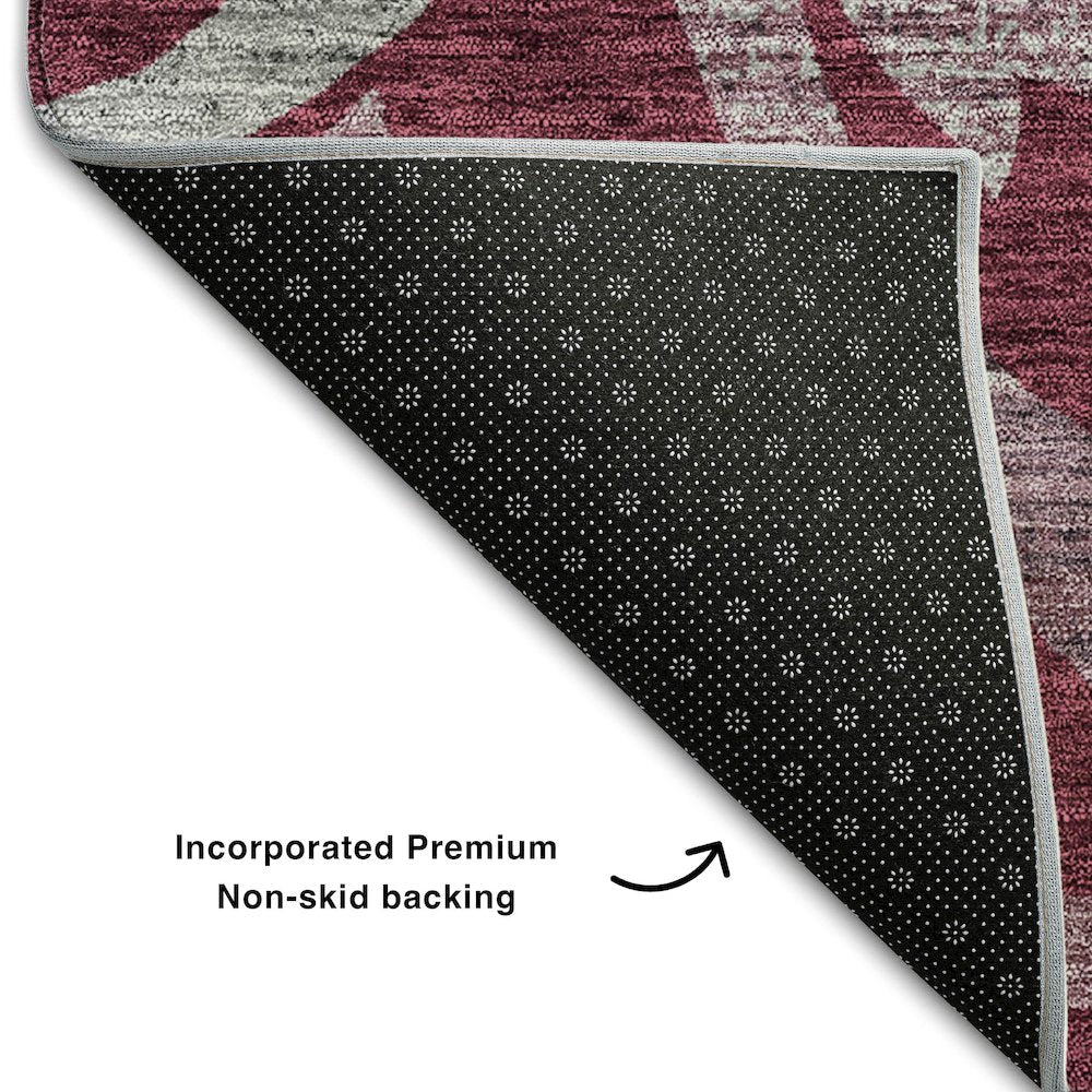 Premium Machine Washable Mayfield AMF764 Garnet 2'3" x 7'6" Runner Rug