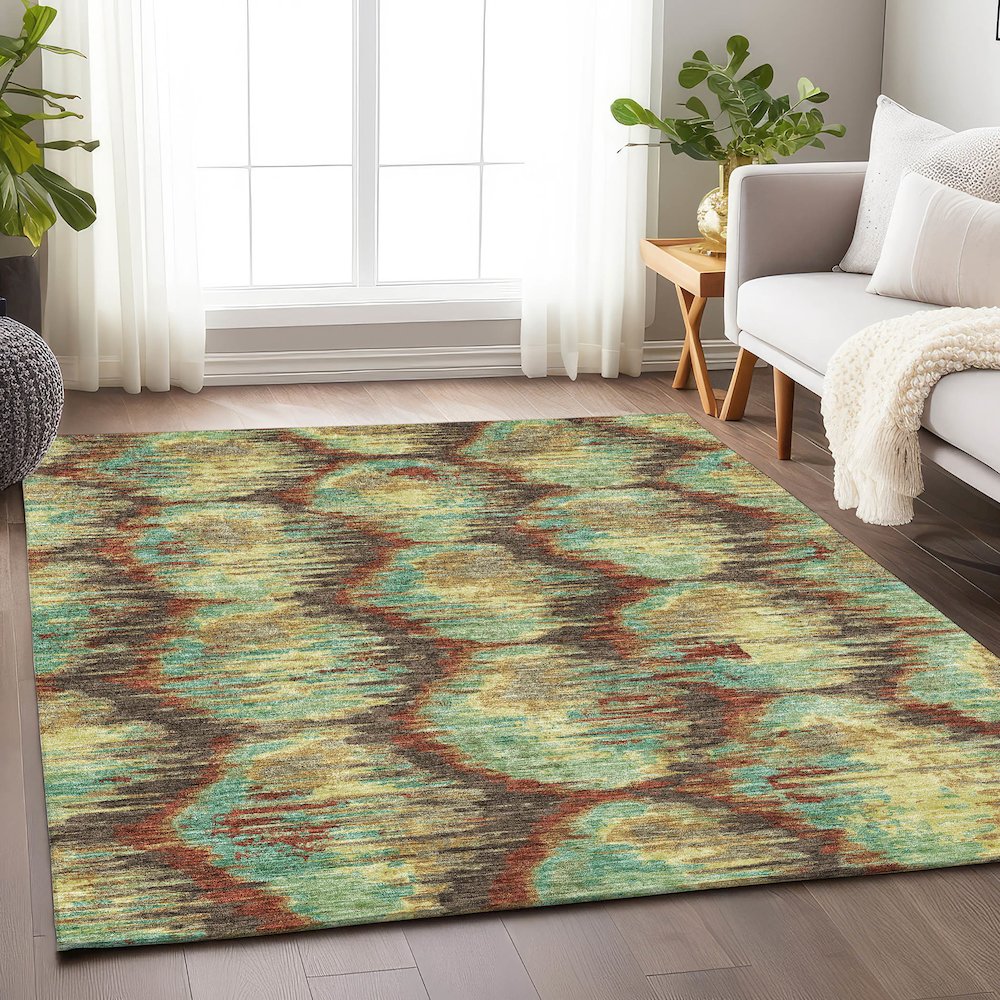 Premium Machine Washable Mayfield AMF767 Fudge 3' x 5' Rug