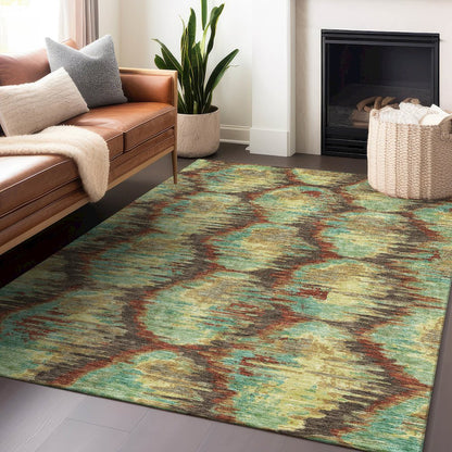 Premium Machine Washable Mayfield AMF767 Fudge 3' x 5' Rug