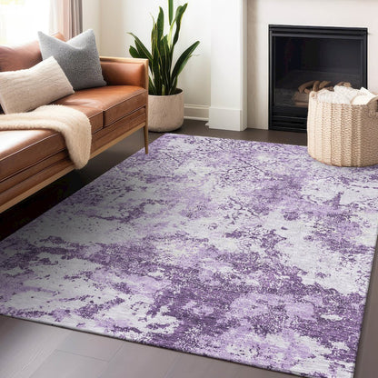 Premium Machine Washable Mayfield AMF769 Lavender 3' x 5' Rug