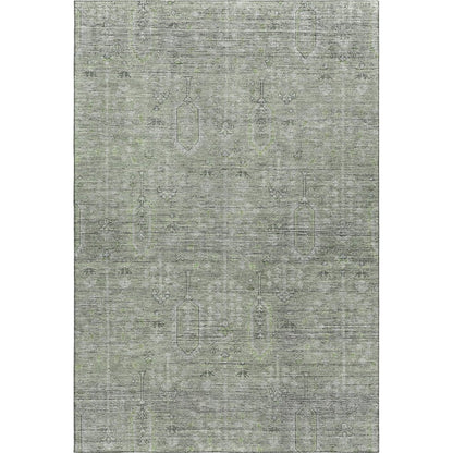 Premium Machine Washable Mayfield AMF790 Green 3' x 5' Rug