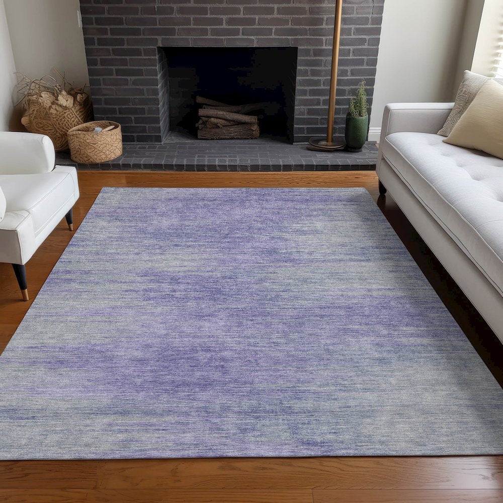 Premium Machine Washable Mayfield AMF794 Plum 3' x 5' Rug