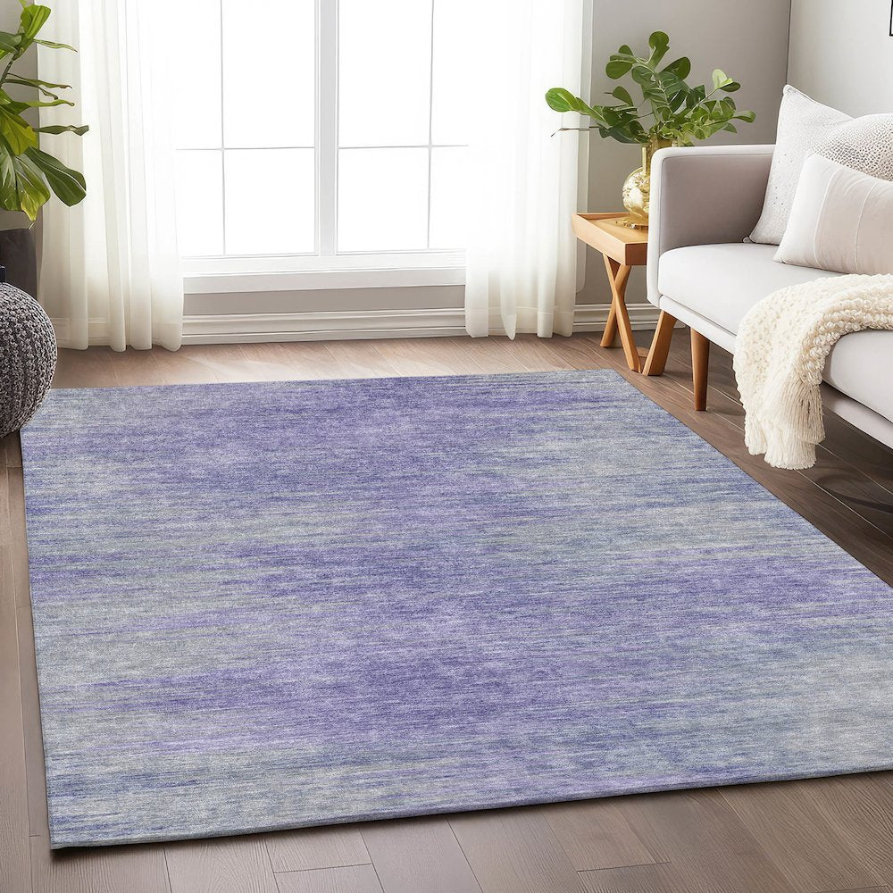 Premium Machine Washable Mayfield AMF794 Plum 3' x 5' Rug