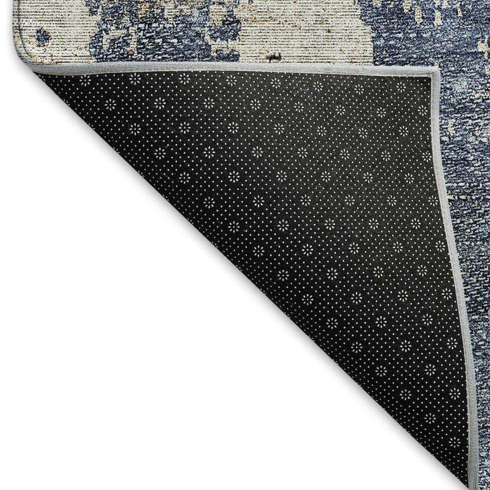 Premium Machine Washable Mayfield AMF795 Navy 2'3" x 7'6" Runner Rug