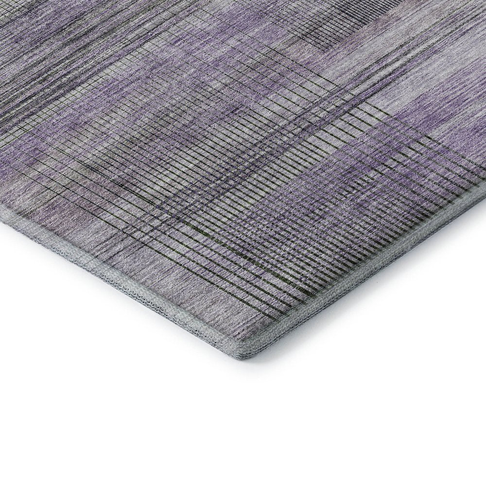 Premium Machine Washable Mayfield AMF819 Purple 2'3" x 7'6" Runner Rug