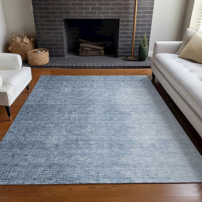 Premium Machine Washable Mayfield AMF822 Blue 3' x 5' Rug