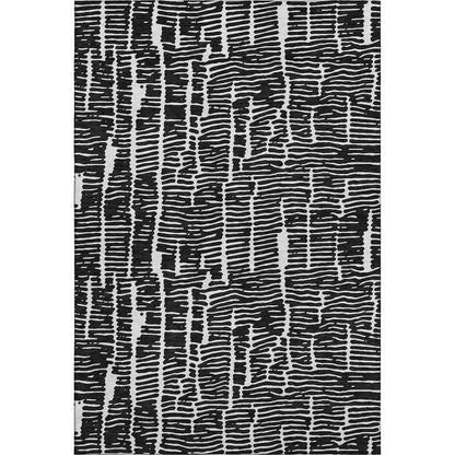 Premium Machine Washable Mayfield AMF830 Black 3' x 5' Rug