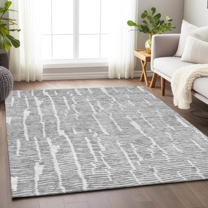 Premium Machine Washable Mayfield AMF830 Gray 3' x 5' Rug