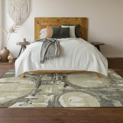 Premium Machine Washable Mayfield AMF855 Tan 3' x 5' Rug