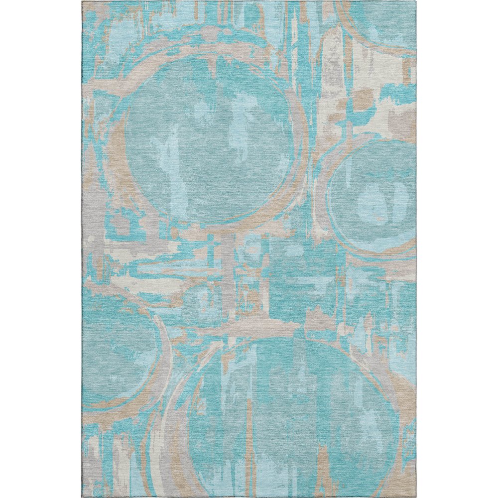 Premium Machine Washable Mayfield AMF855 Teal 3' x 5' Rug