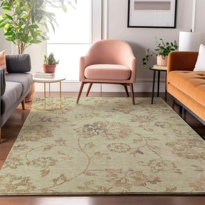 Premium Machine Washable Mayfield AMF856 Aloe 3' x 5' Rug