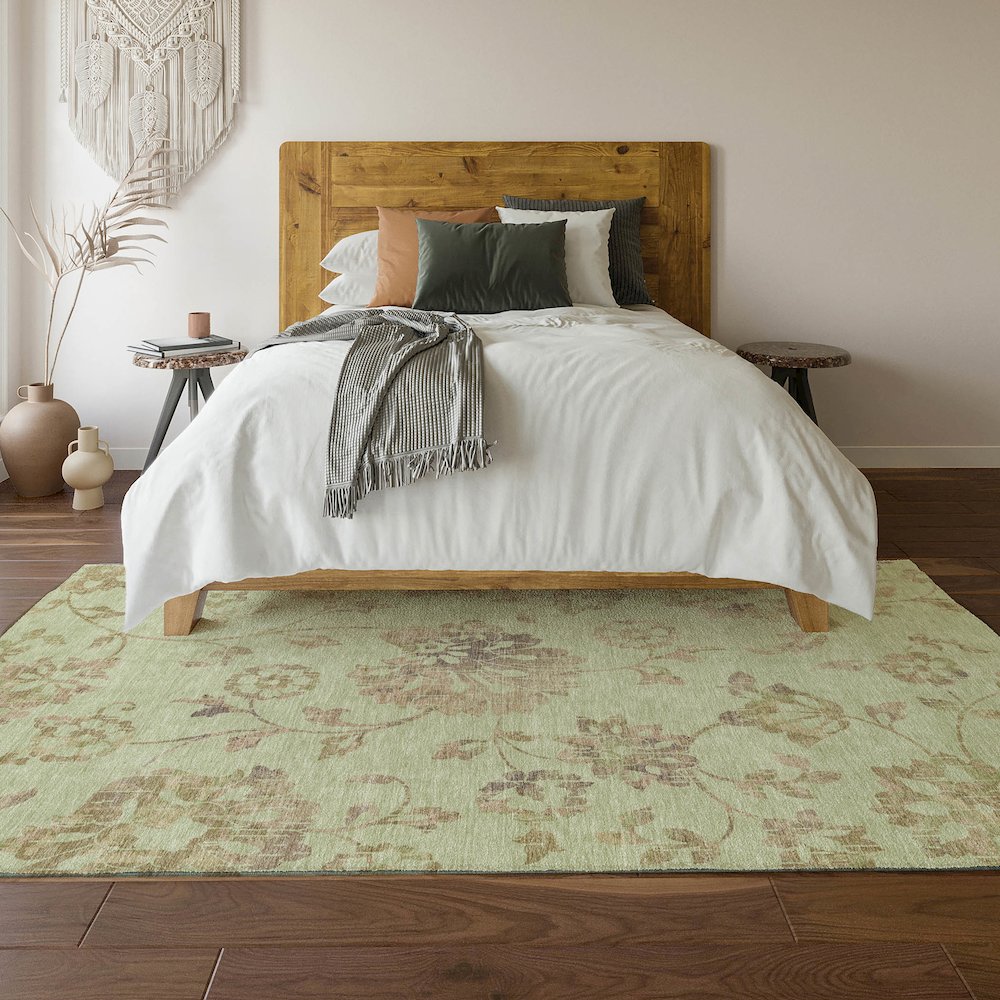 Premium Machine Washable Mayfield AMF856 Aloe 3' x 5' Rug