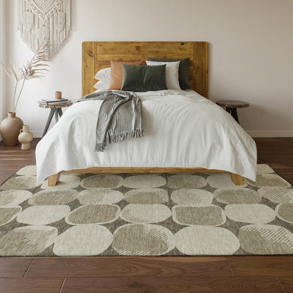 Premium Machine Washable Mayfield AMF870 Taupe 3' x 5' Rug
