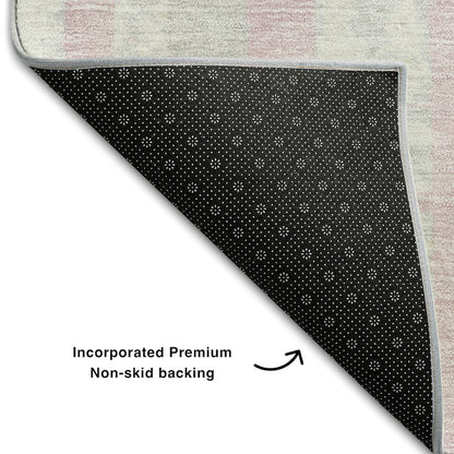 Premium Machine Washable Mayfield AMF872 Pink 2'3" x 7'6" Runner Rug