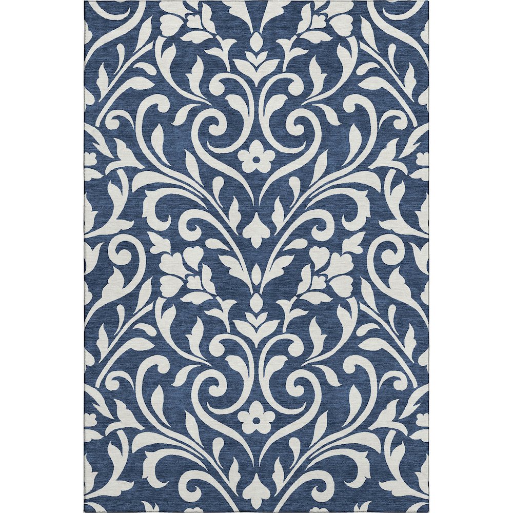 Premium Machine Washable Mayfield AMF875 Navy 3' x 5' Rug