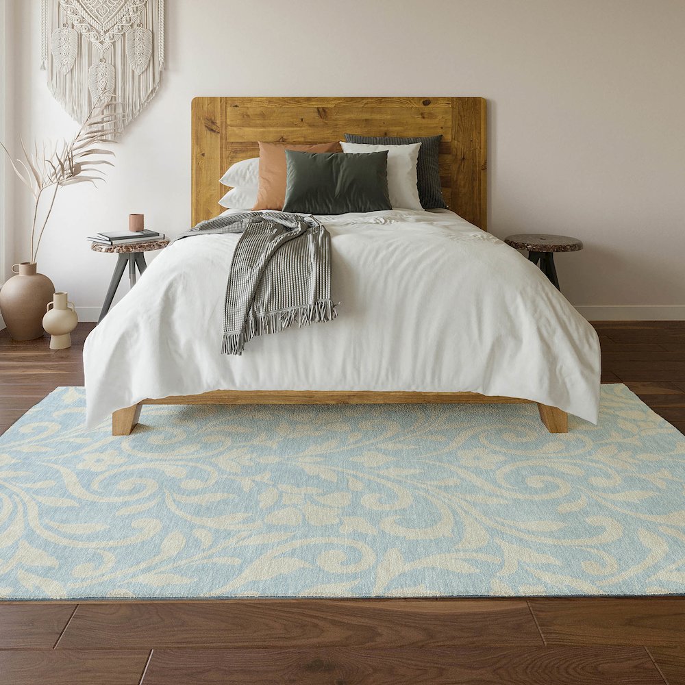 Premium Machine Washable Mayfield AMF875 Sky 3' x 5' Rug
