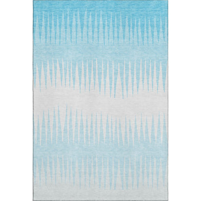 Premium Machine Washable Mayfield AMF886 Sky 3' x 5' Rug