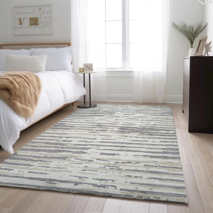 Premium Machine Washable Mayfield AMF888 Gray 3' x 5' Rug