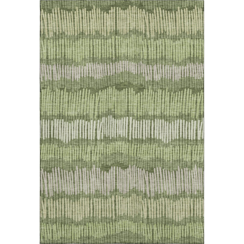 Premium Machine Washable Mayfield AMF889 Olive 3' x 5' Rug