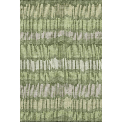 Premium Machine Washable Mayfield AMF889 Olive 3' x 5' Rug