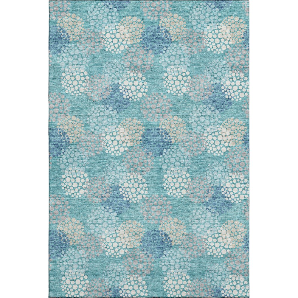 Premium Machine Washable Mayfield AMF908 Teal 3' x 5' Rug