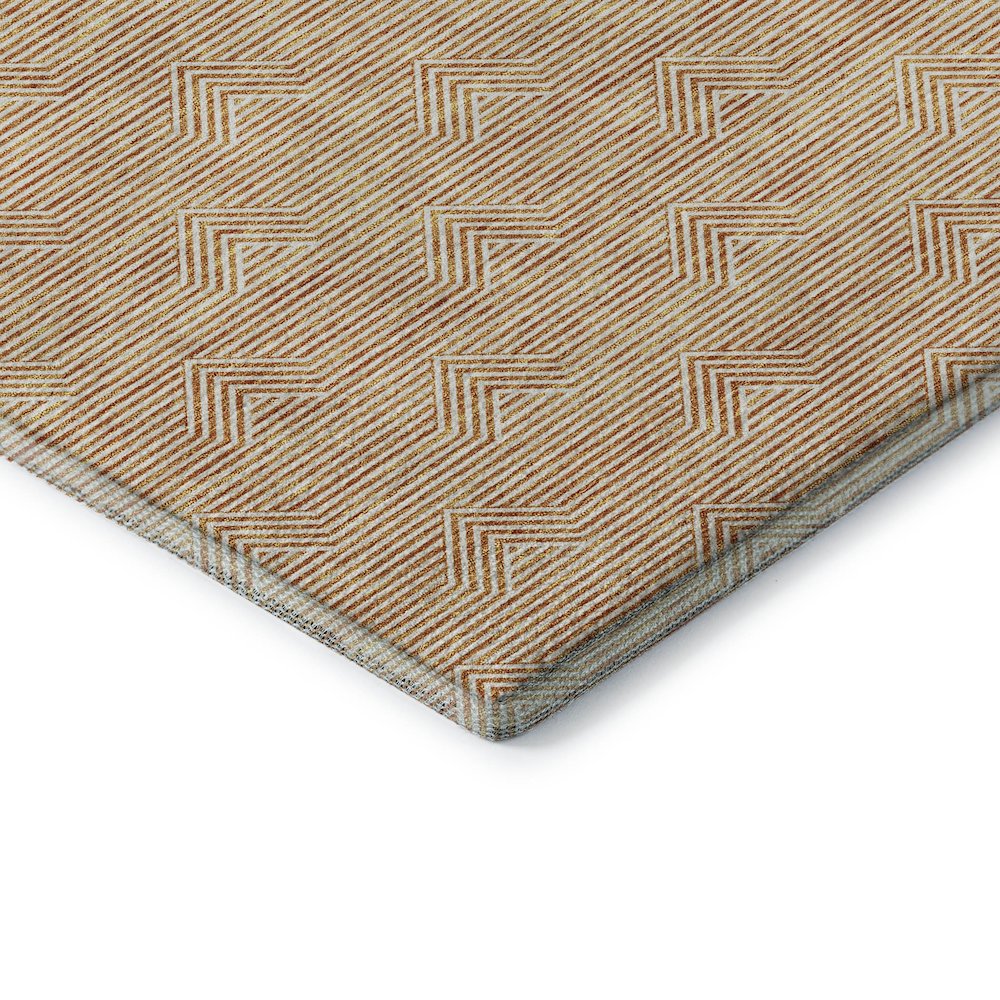 Premium Machine Washable Mayfield AMF910 Orange 2'3" x 7'6" Runner Rug