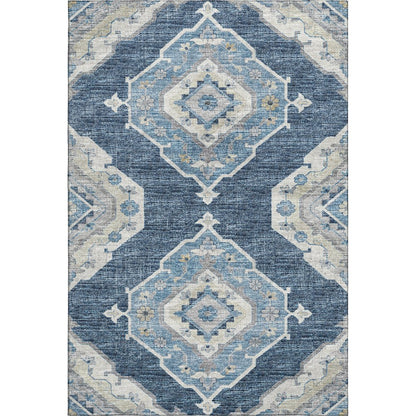 Premium Machine Washable Mayfield  Blue 3' x 5' Rug
