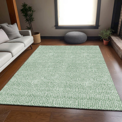 Premium Machine Washable Mayfield AMF926 Sage 3' x 5' Rug