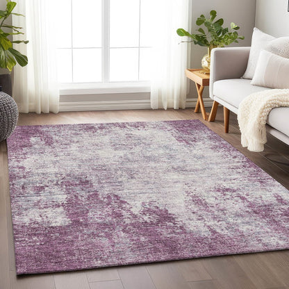 Premium Machine Washable Mayfield AMF940 Plum 3' x 5' Rug