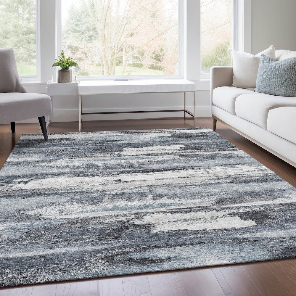 Premium Machine Washable Mayfield AMF942 Gray 3' x 5' Rug