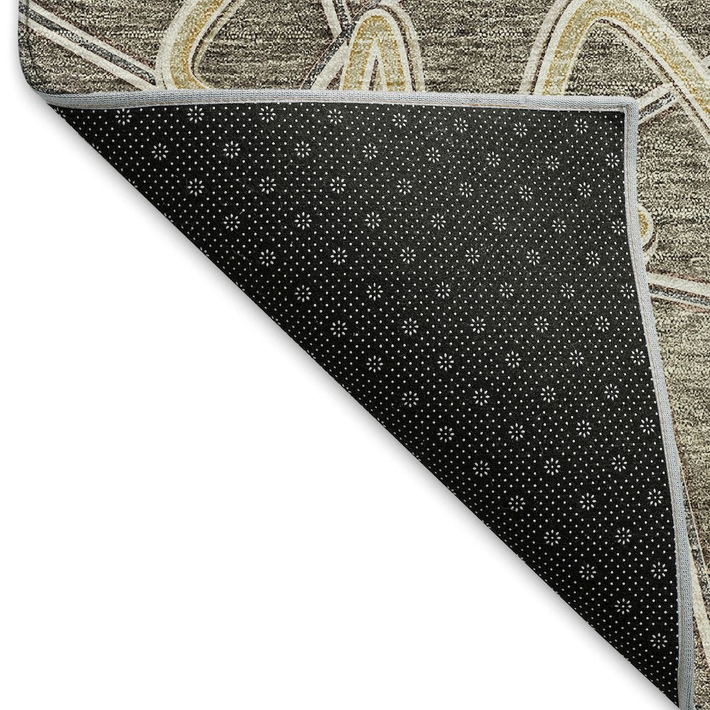 Premium Machine Washable Mayfield AMF947 Taupe 2'3" x 7'6" Runner Rug